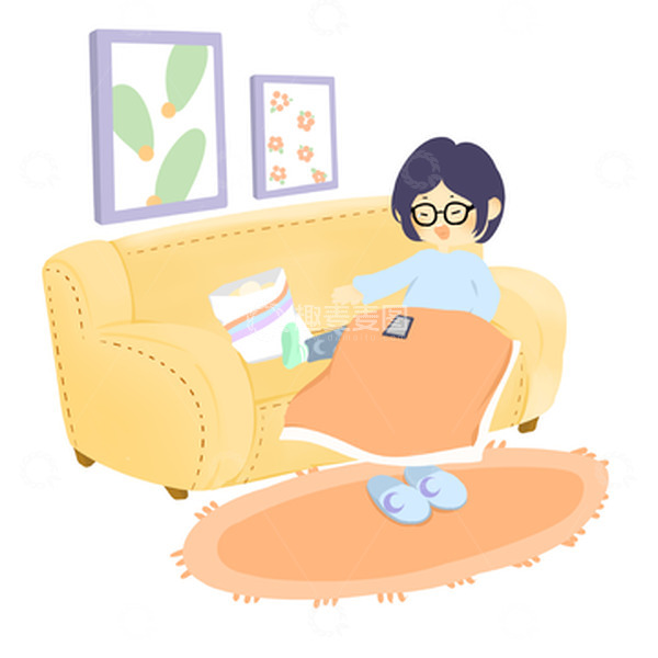 源文件下载【趣麦麦图】卡通手绘生活场景人物