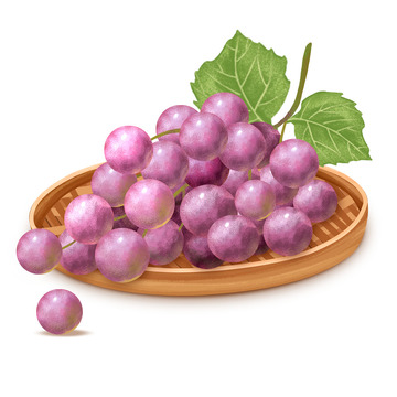 手绘水果葡萄水果果汁