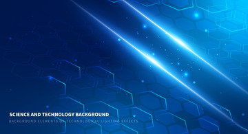 蓝色科技互联网未来几何装饰纹理背景