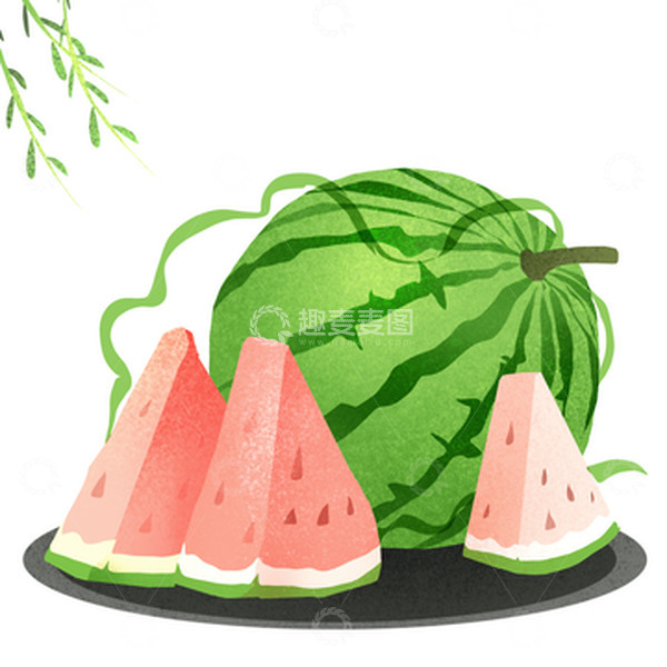 源文件下载【趣麦麦图】西瓜卡通元素