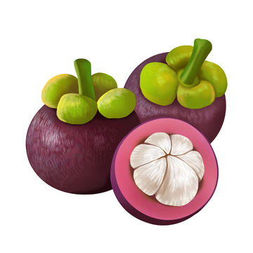 水果山竹切开山竹果肉