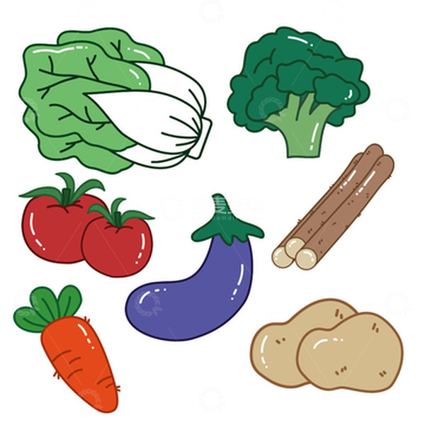 源文件下载【趣麦麦图】卡通手绘新鲜蔬菜水果元素