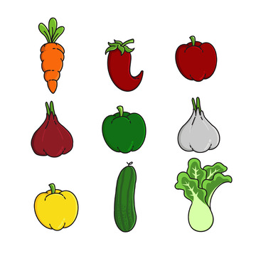 蔬菜水果简笔画插图