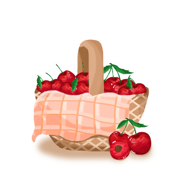 手绘水果樱桃车厘子