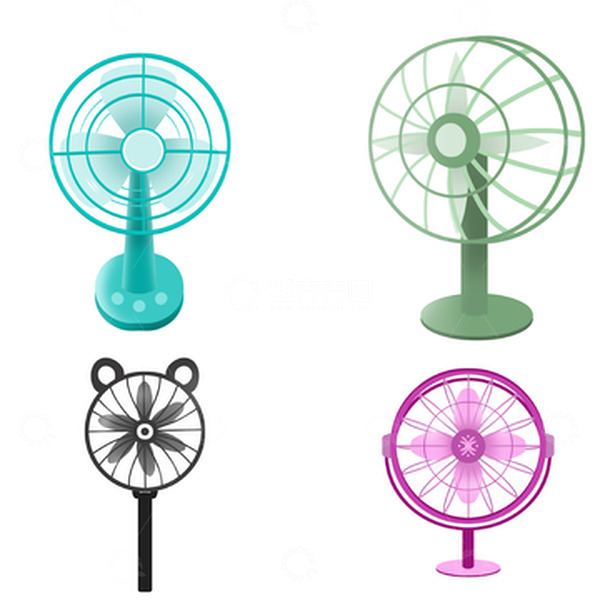 手绘夏季风扇