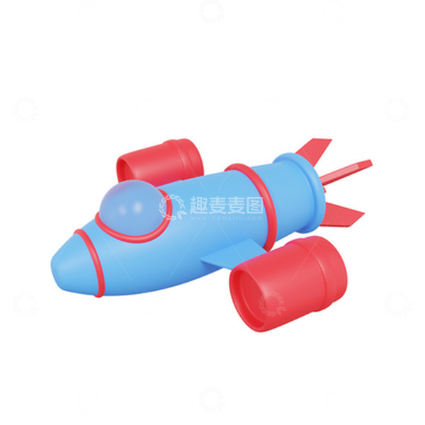 源文件下载【趣麦麦图】3D可爱童趣宇航航空