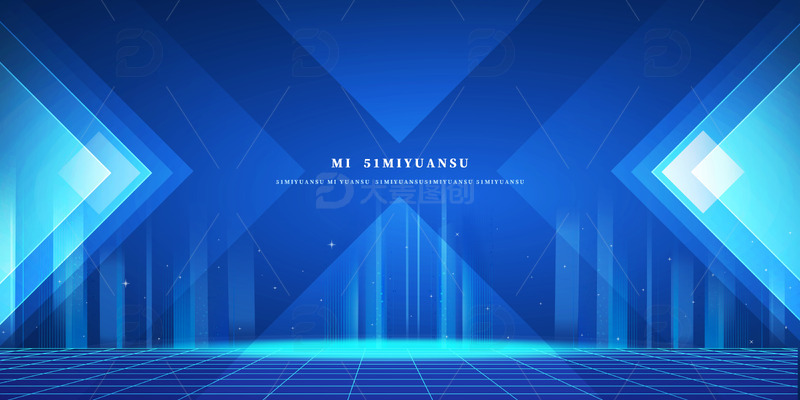 源文件下载【趣麦麦图】蓝色线条商务城市科技光线海报背景