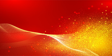 红色科技线条金粉矢量背景