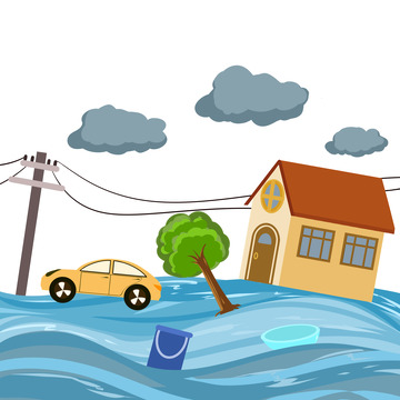 洪水无情人间有爱防灾减灾