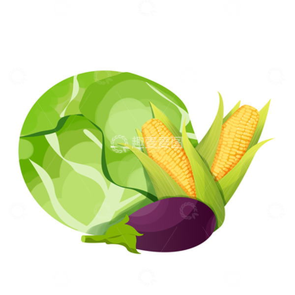 源文件下载【趣麦麦图】插画风生鲜蔬果装饰美食元素