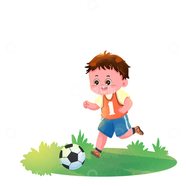 源文件下载【趣麦麦图】足球运动暑期兴趣班元素插画