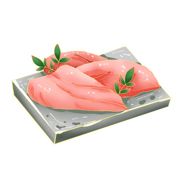 手绘鸡胸肉鸡肉手绘装饰元素