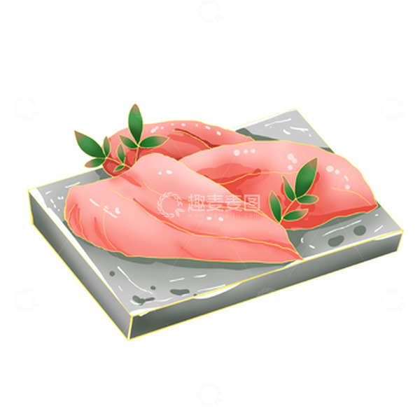 源文件下载【趣麦麦图】手绘鸡胸肉鸡肉手绘装饰元素