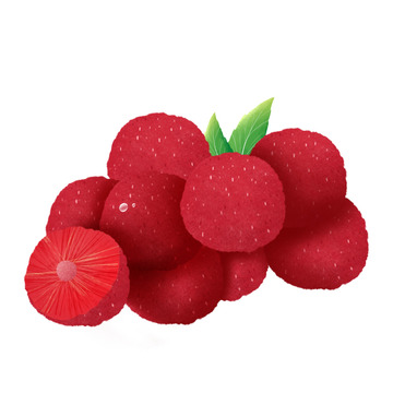 食物水果杨梅元素