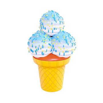 3D夏季夏日冰淇淋
