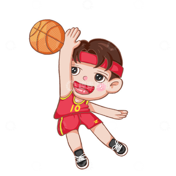 源文件下载【趣麦麦图】篮球卡通人物暑假兴趣班