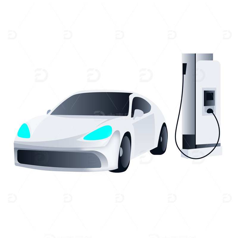 源文件下载【趣麦麦图】-矢量新能源汽车