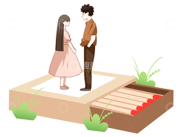 源文件下载【趣麦麦图】情人节创意火柴盒情侣