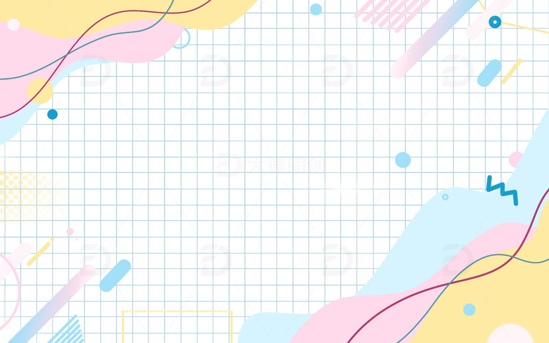 简约小清新电商几何图形线条海报背景