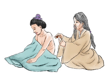 古风水墨医生艾灸养生疗法