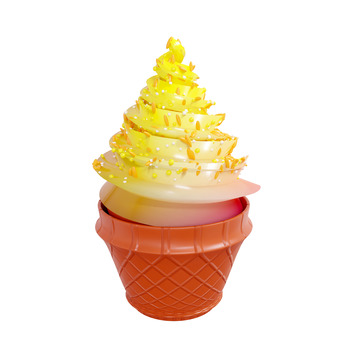 3D夏季冷饮雪糕杯