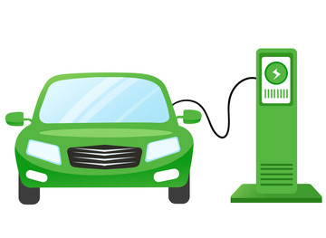 新能源车充电元素