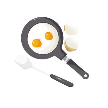 简约平底锅煎鸡蛋
