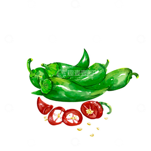 源文件下载【趣麦麦图】手绘辣椒蔬菜