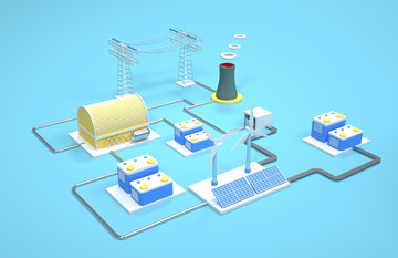 3D立体新能源充电桩化工太阳能