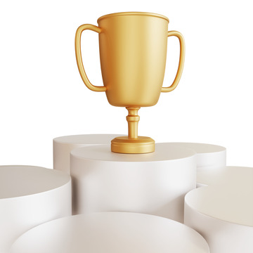 3D领奖台颁奖奖杯