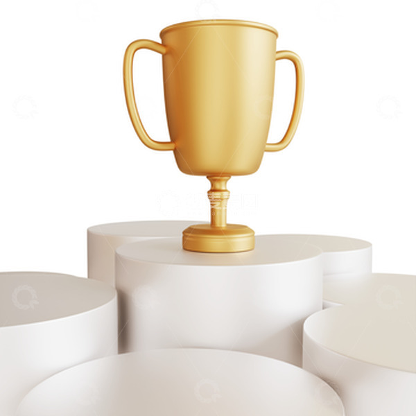 源文件下载【趣麦麦图】3D领奖台颁奖奖杯