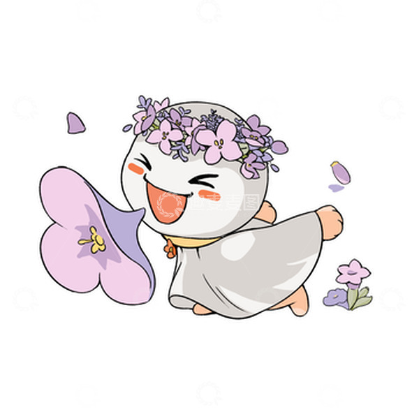源文件下载【趣麦麦图】可爱春天使者