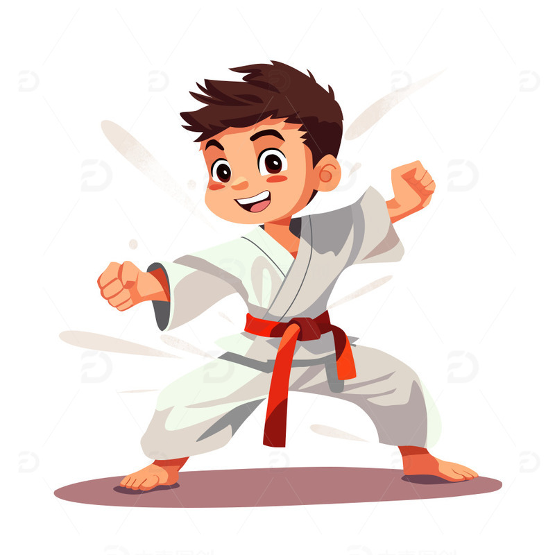 暑假跆拳道兴趣班卡通人物