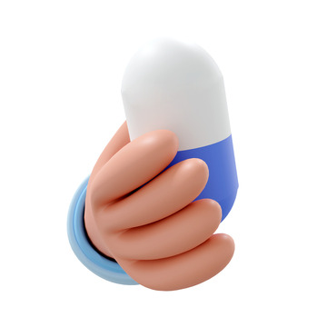 3D医疗手拿胶囊手势