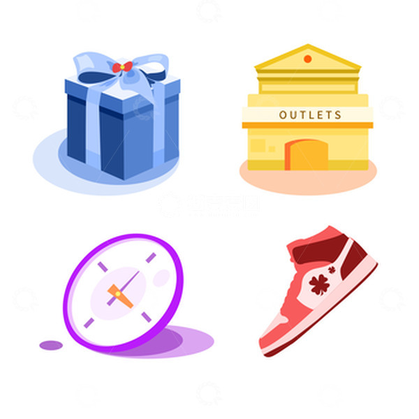 源文件下载【趣麦麦图】电商素材插画