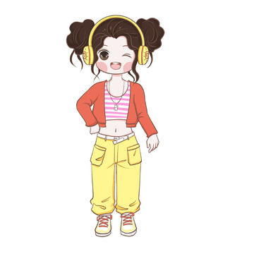 多巴胺穿搭女孩人物