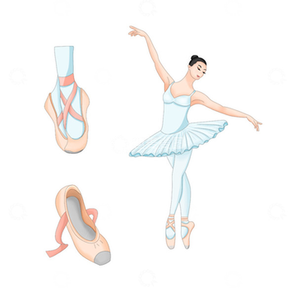 源文件下载【趣麦麦图】芭蕾舞 舞蹈鞋