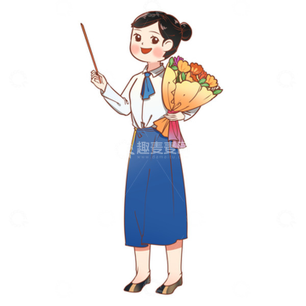 源文件下载【趣麦麦图】教师节女老师感恩老师