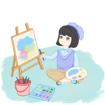 画画的女孩暑假特训