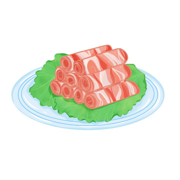 羊肉卷涮羊肉羊肉手绘