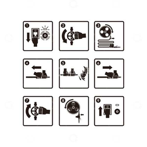 源文件下载【趣麦麦图】消防栓使用步骤