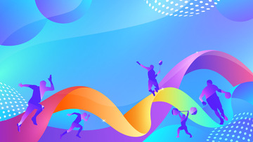 矢量动感炫彩运动会背景