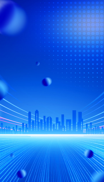科技蓝色城市线条背景
