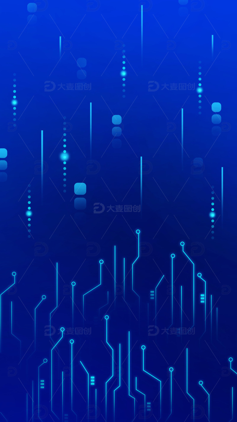 源文件下载【趣麦麦图】蓝色线条科技光线新能源海报背景