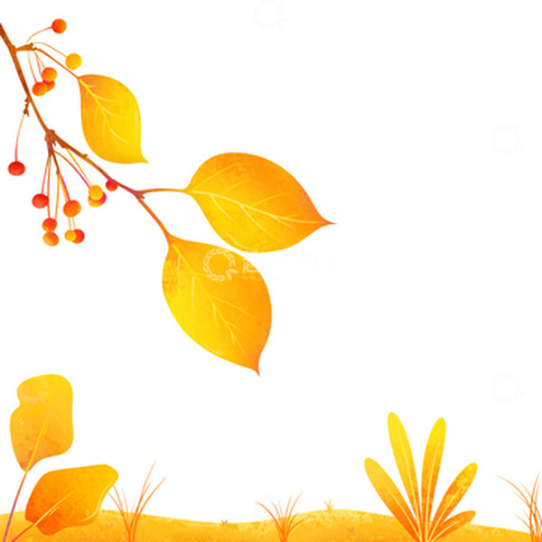 源文件下载【趣麦麦图】立秋插画小场景