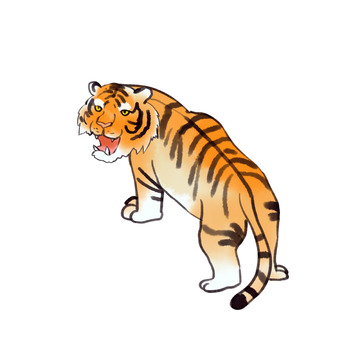 国潮虎凶猛老虎动物