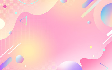 创意几何图形孟菲斯电商渐变海报背景
