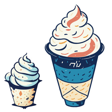 矢量，冰淇淋，夏日，大暑，食品，甜点，