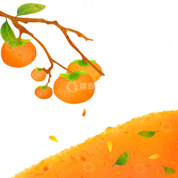 源文件下载【趣麦麦图】立秋微场景手绘插画