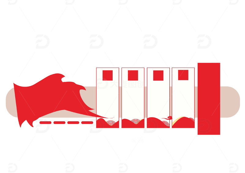 校园红色文化墙背景